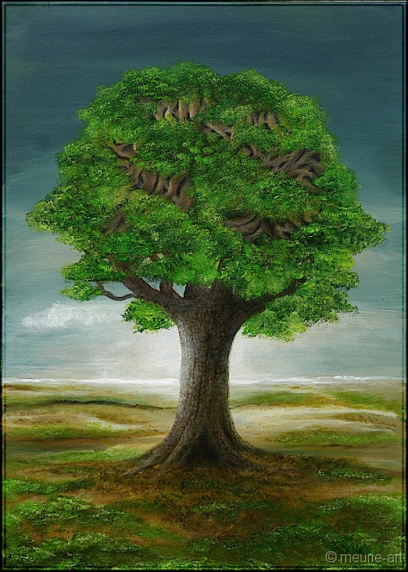 HirnHolzBaum Acryl auf Leinwand; 50 x 70 cm; verkauft