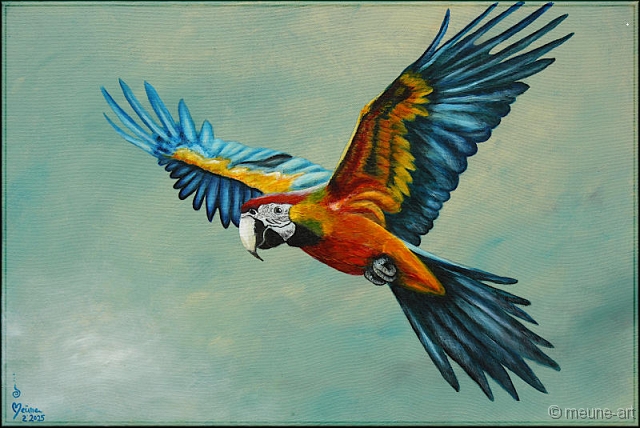 Papagei Acryl auf Leinwand; 60 x 40 cm;
